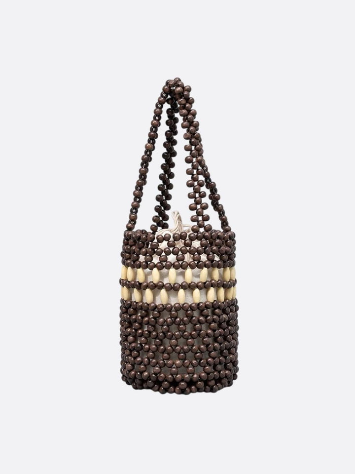 sac perle marron foncé