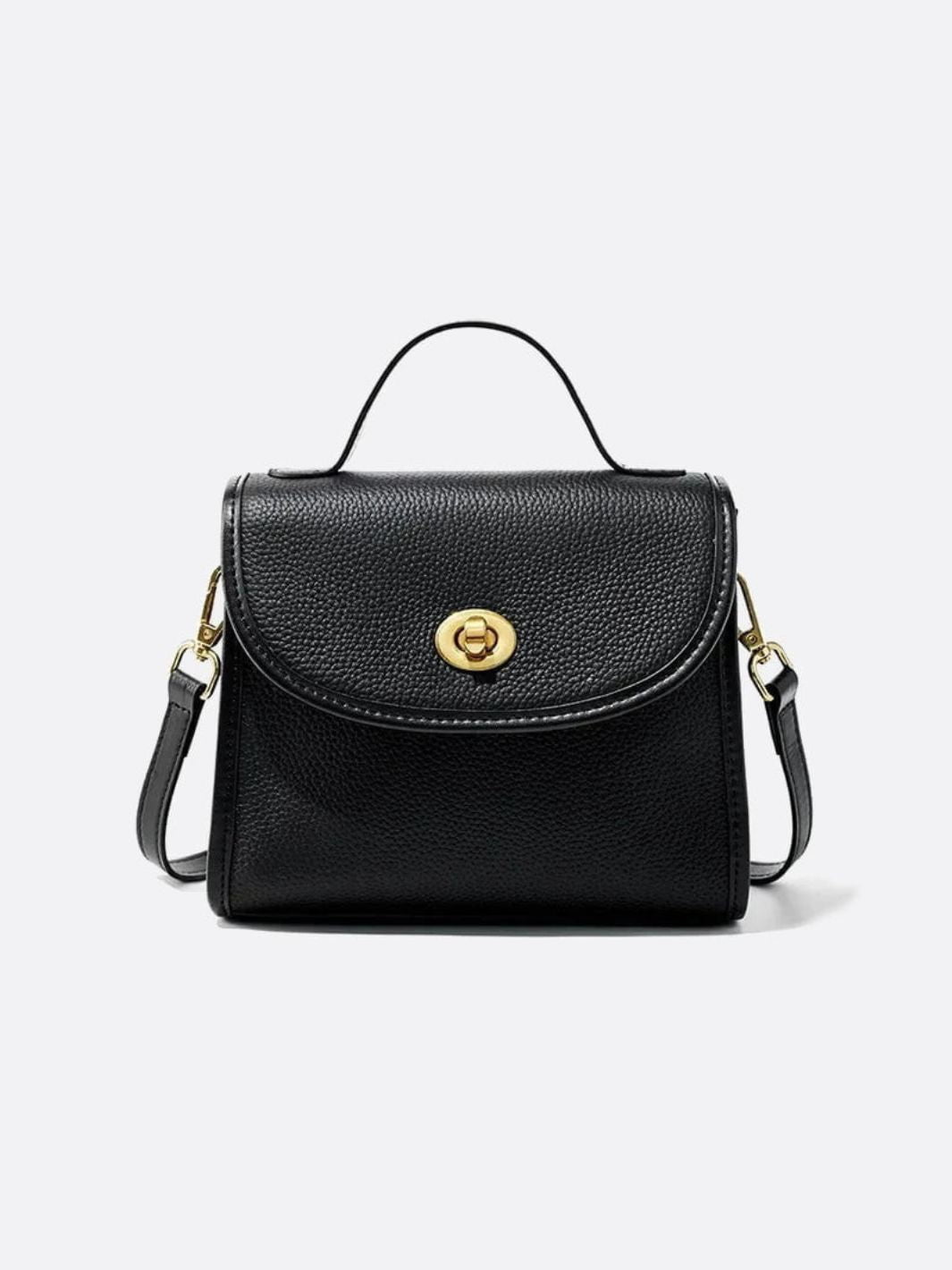 Sac à main carré cuir noir