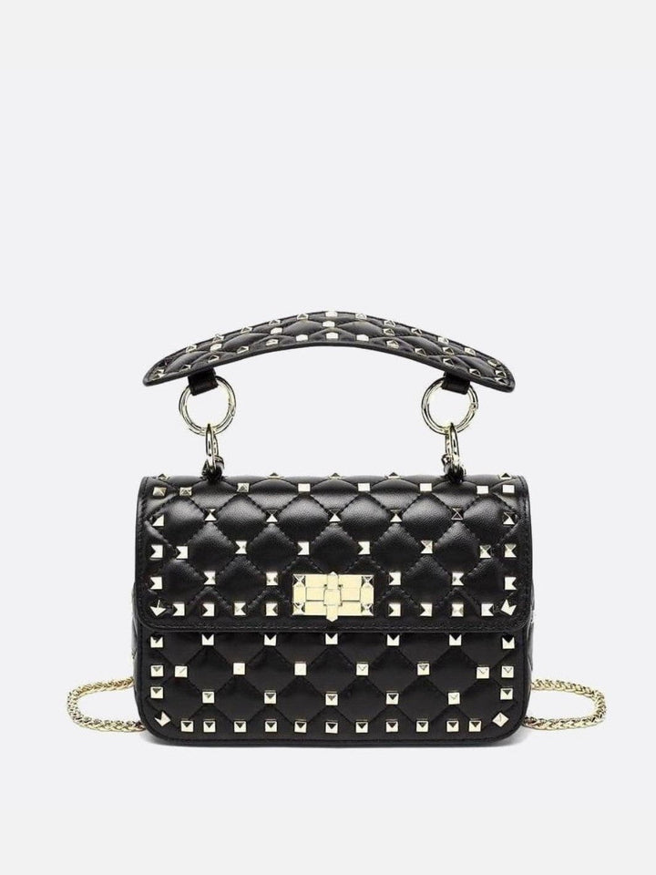 Sac à main clouté noir