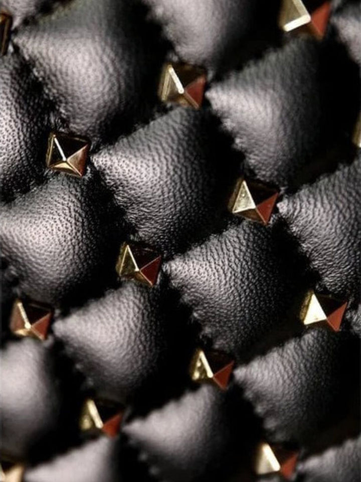 Black studded handbag