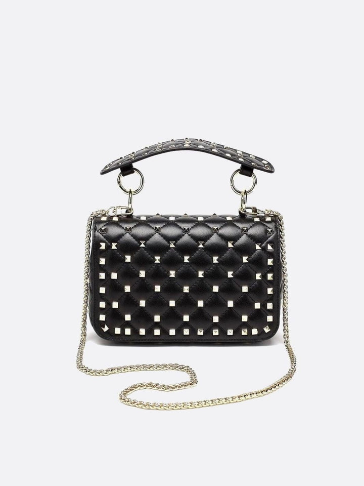 Black studded handbag