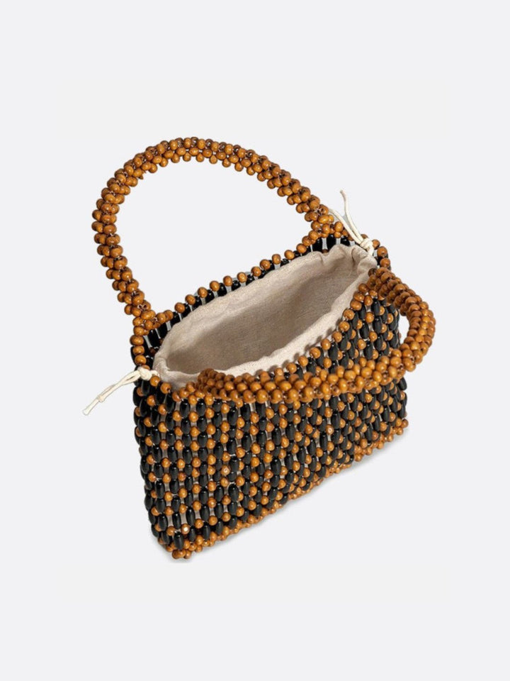 Wooden bead handbag
