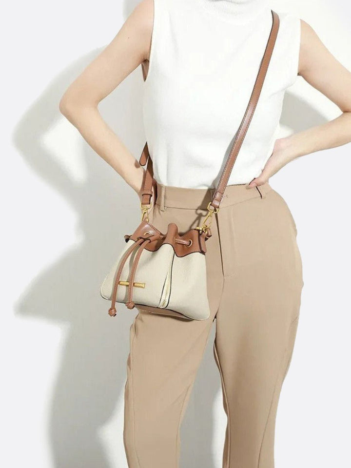 Sac femme seau cuir
