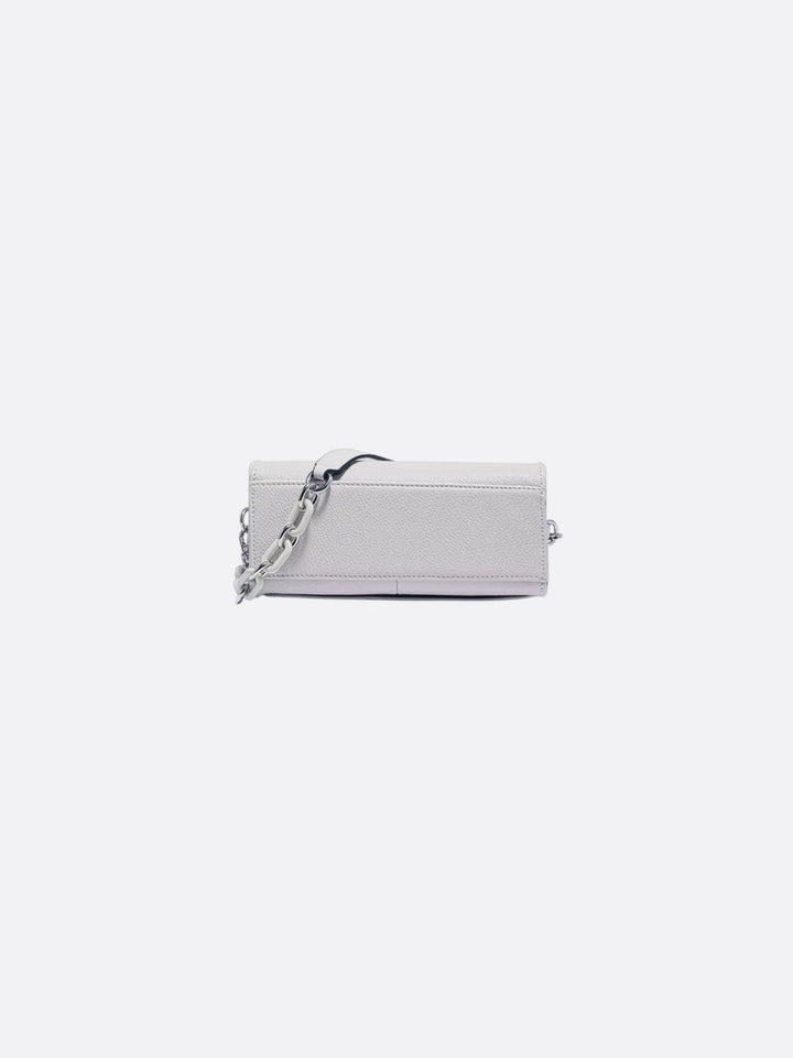 White leather shoulder bag