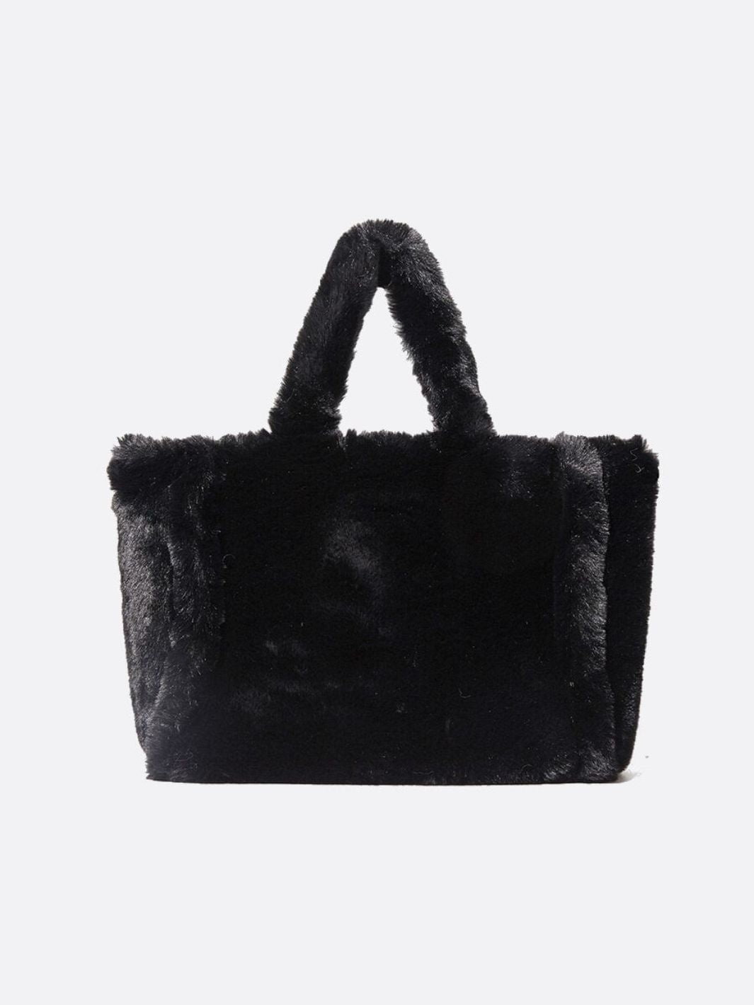 sac cabas noir fausse fourrure