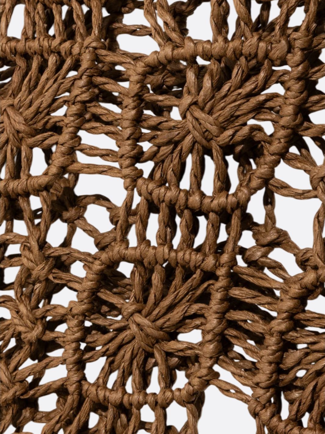 Mesh and crochet tote bag