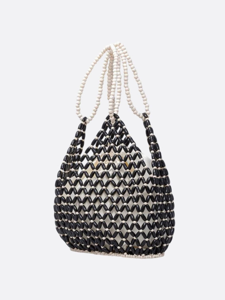 sac a main perle noir