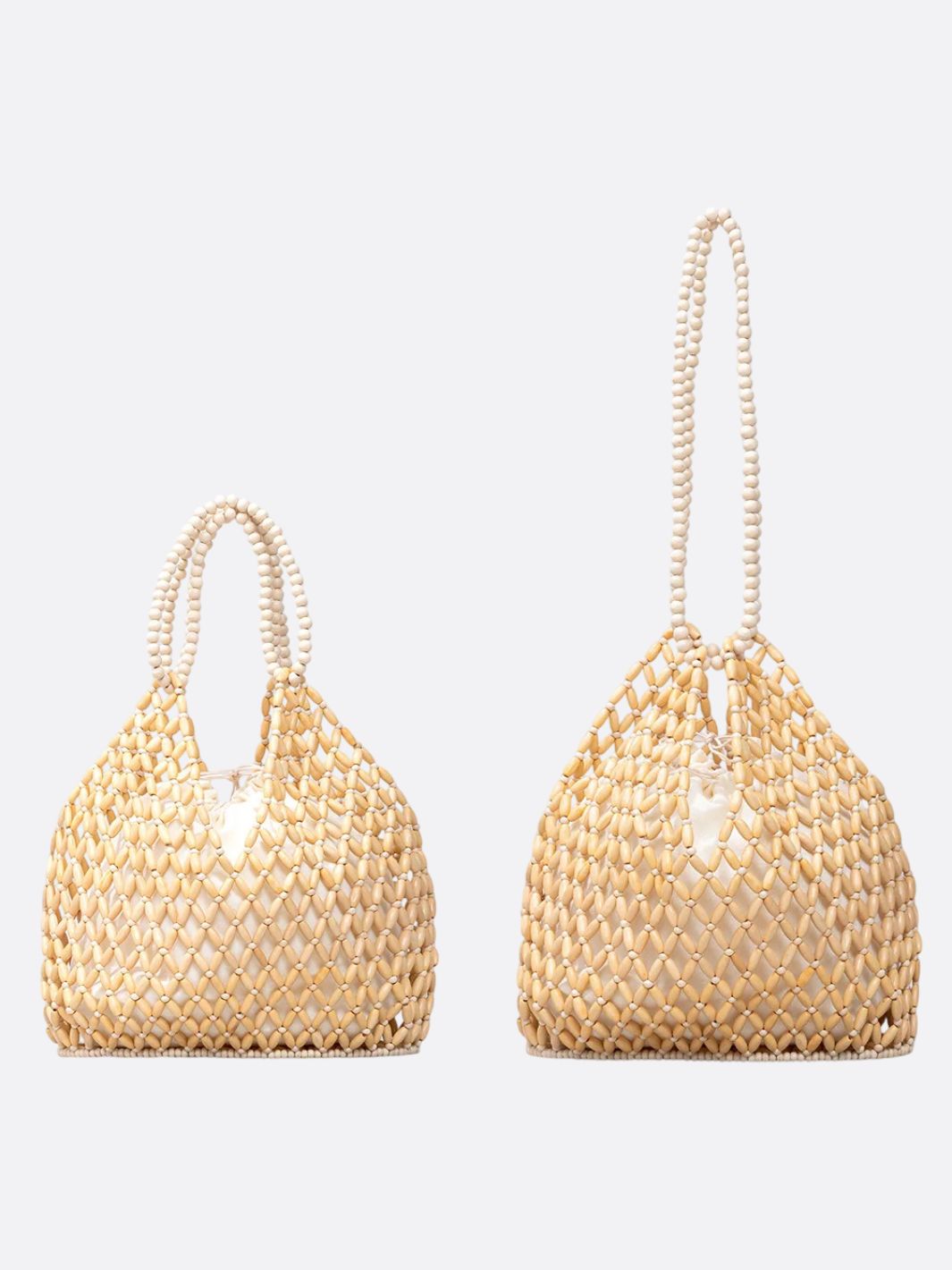 sac perle bois beige